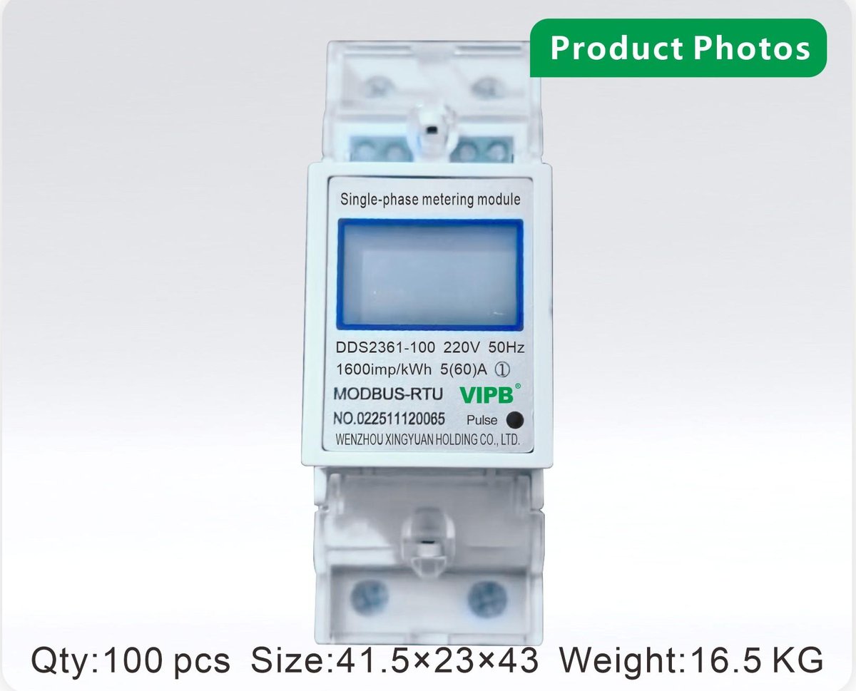 DDS2361-100 — single-phase AC DIN-rail electricity meter / 2P
