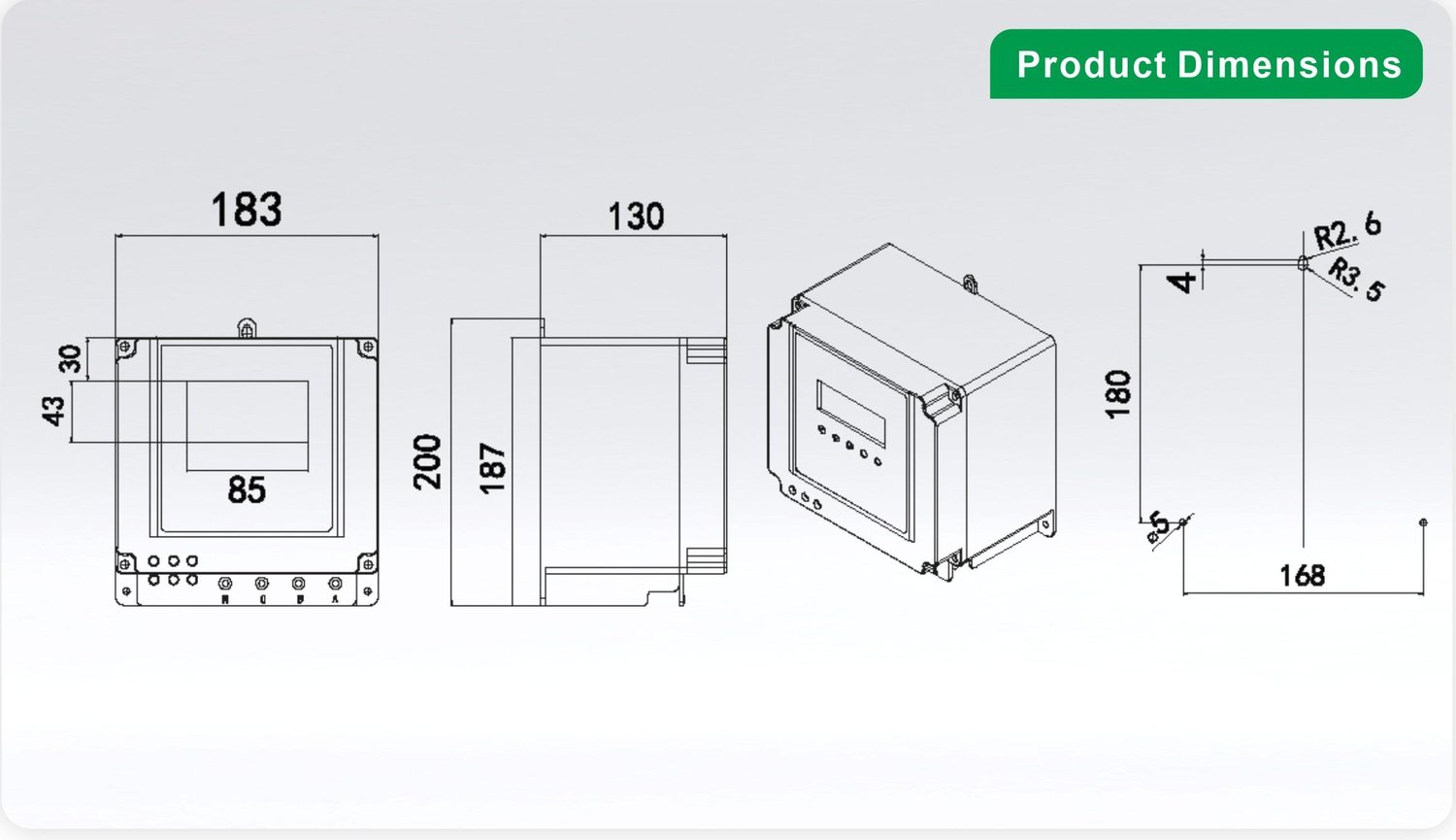 DDSH2361-KYTW-6D dimension drawing