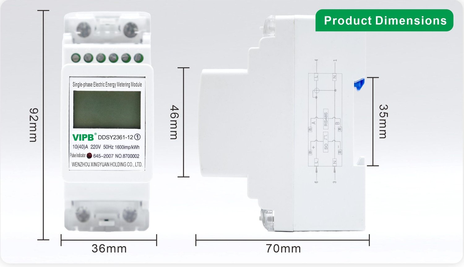 DDSY2361-12 dimension drawing