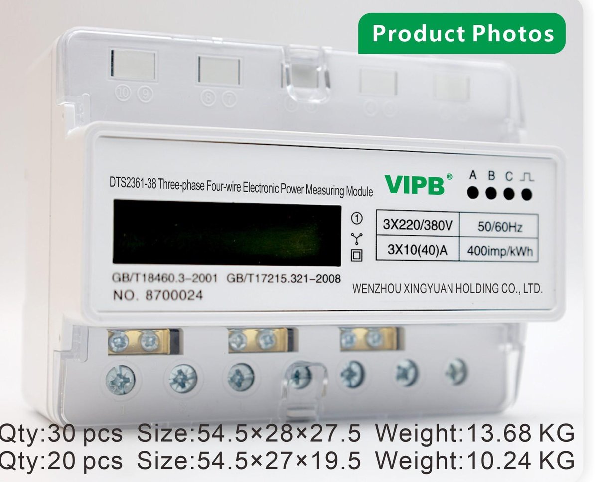 DTS2361-38 — three-phase AC DIN-rail electricity meter / 7P
