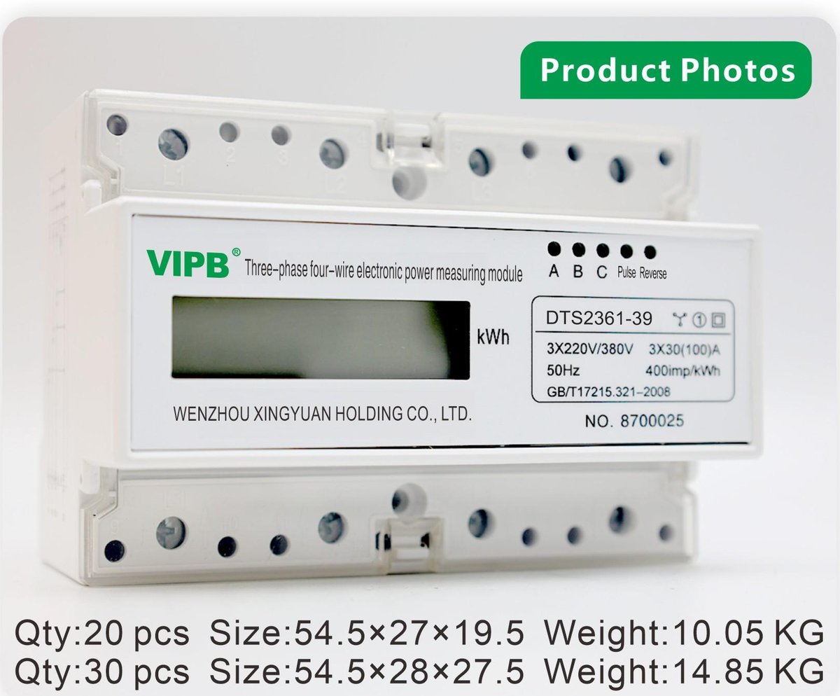DTS2361-39 — three-phase AC DIN-rail electricity meter / 7P