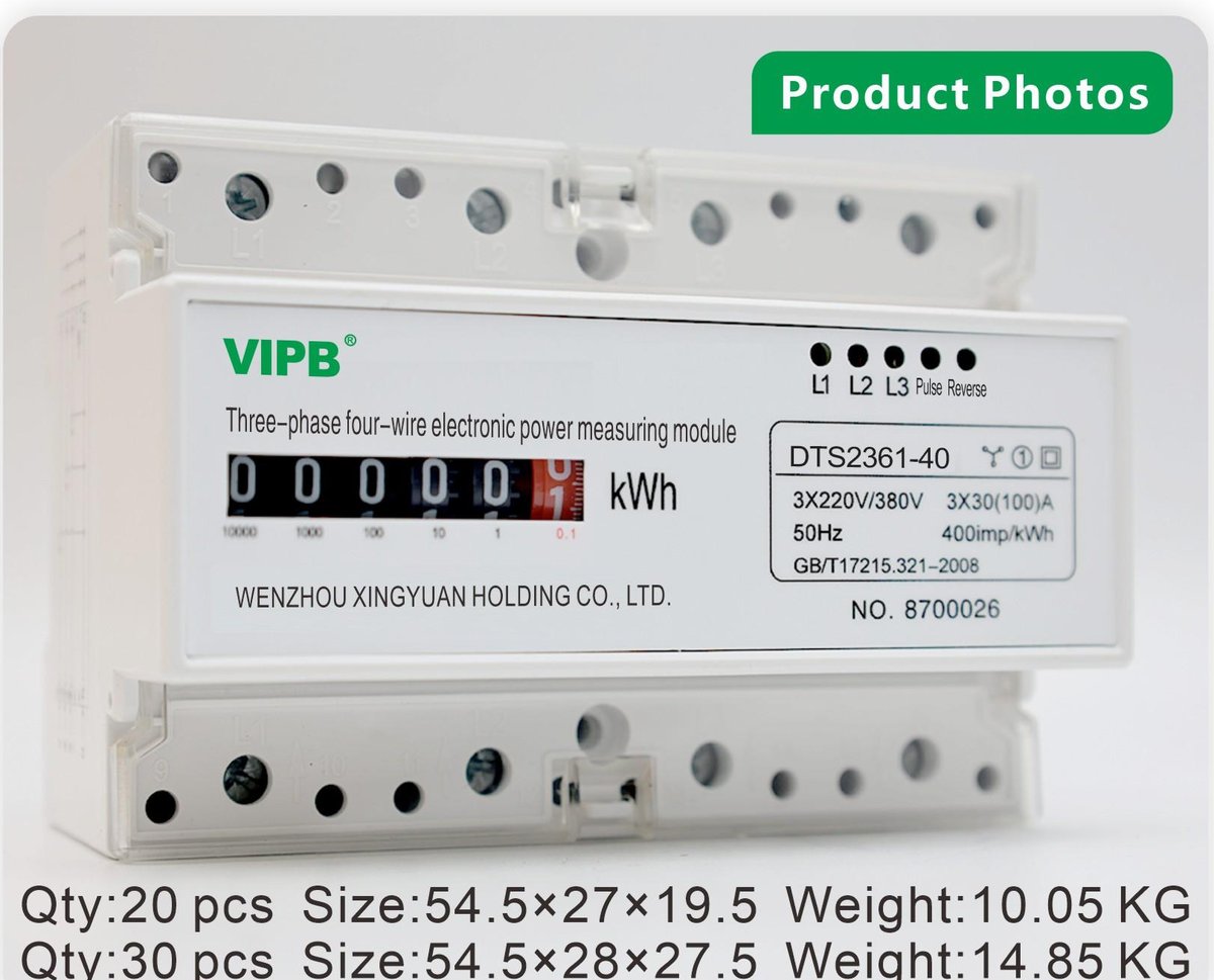 DTS2361-40 — three-phase AC DIN-rail electricity meter / 7P