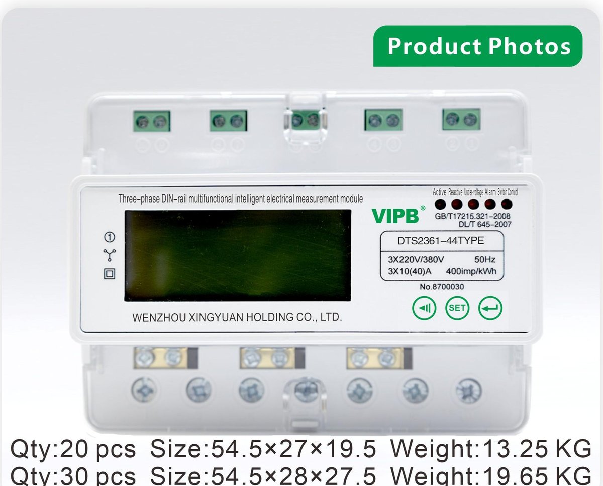 DTS2361-44 — three-phase AC DIN-rail electricity meter / 7P